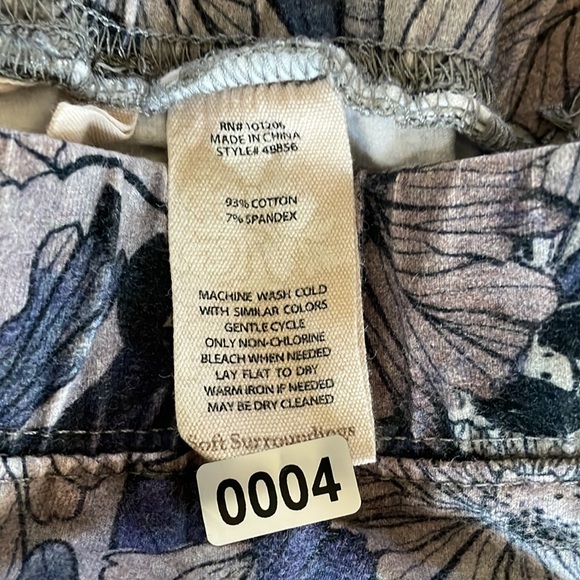 Soft Surroundings Women’s Floral Pull On Pants - Size Tall XL - Picture 7 of 7